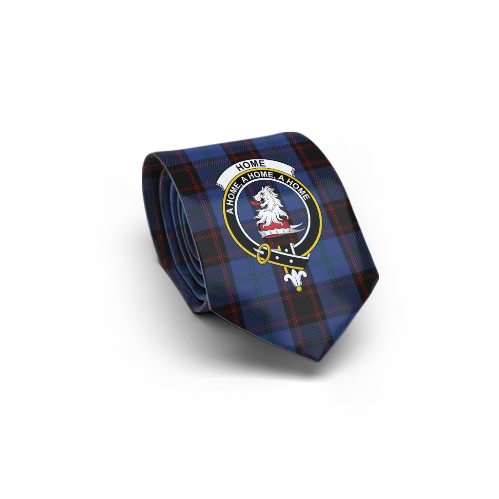 Home (Hume) Tartan Classic Necktie with Family Crest - Tartan Vibes Clothing