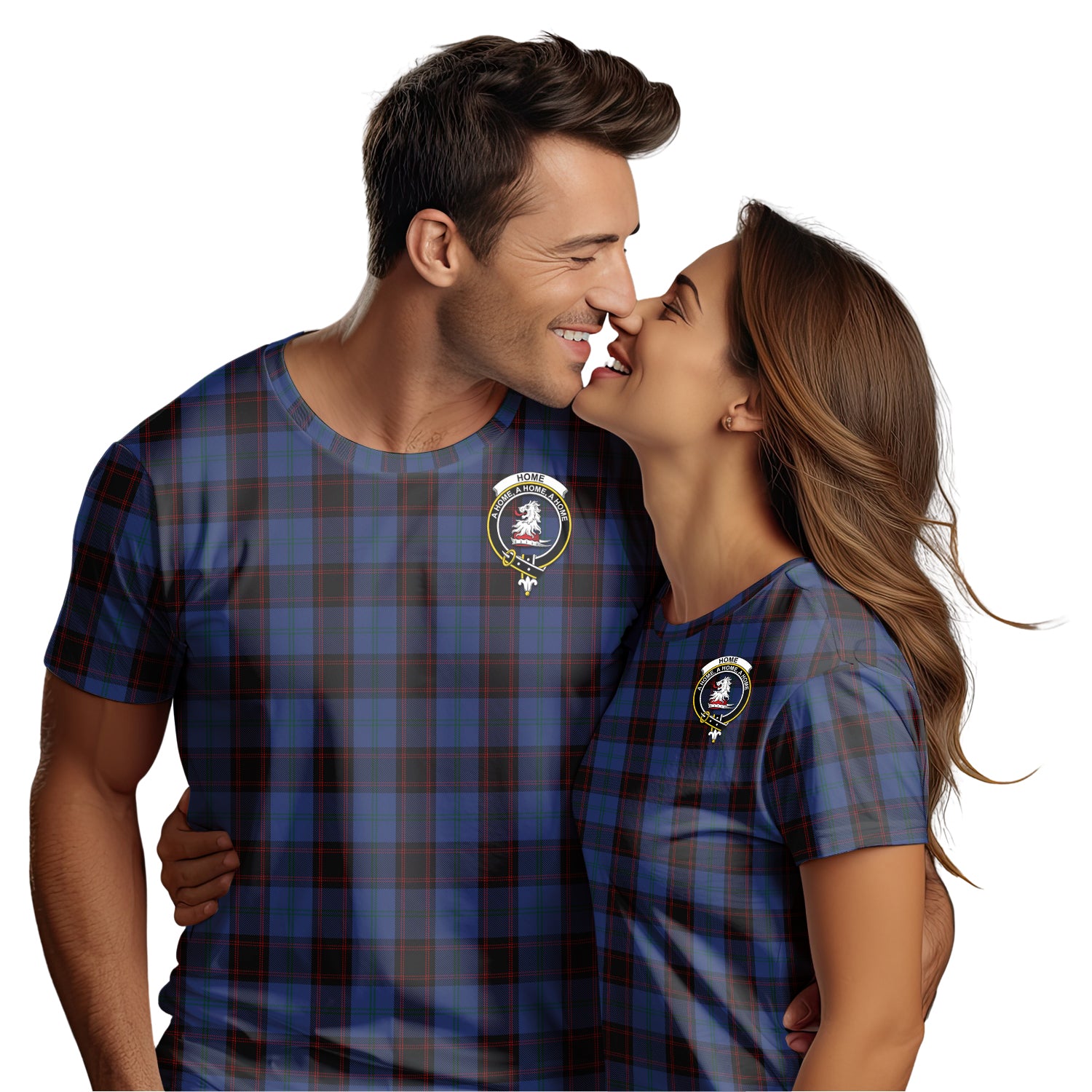 Home (Hume) Tartan T-Shirt with Family Crest - Tartan Vibes Clothing