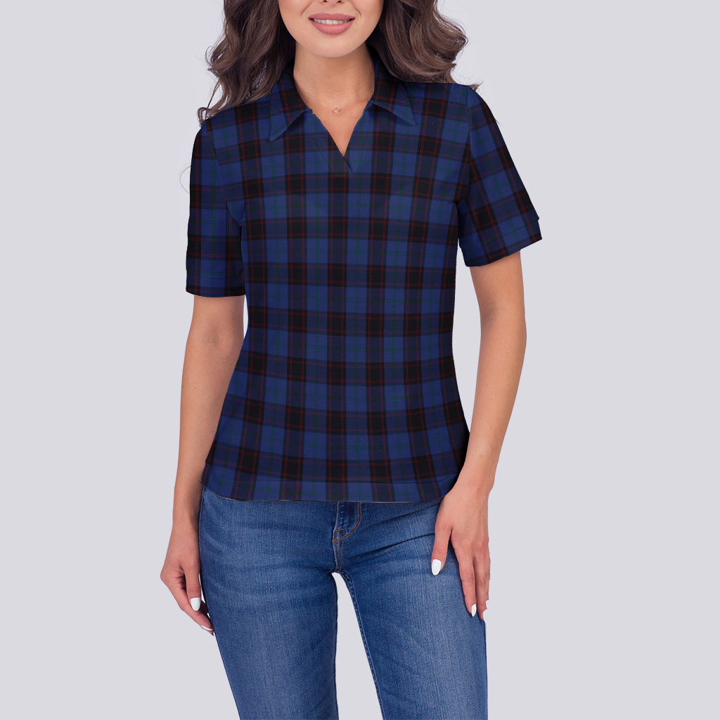 home-hume-tartan-polo-shirt-for-women