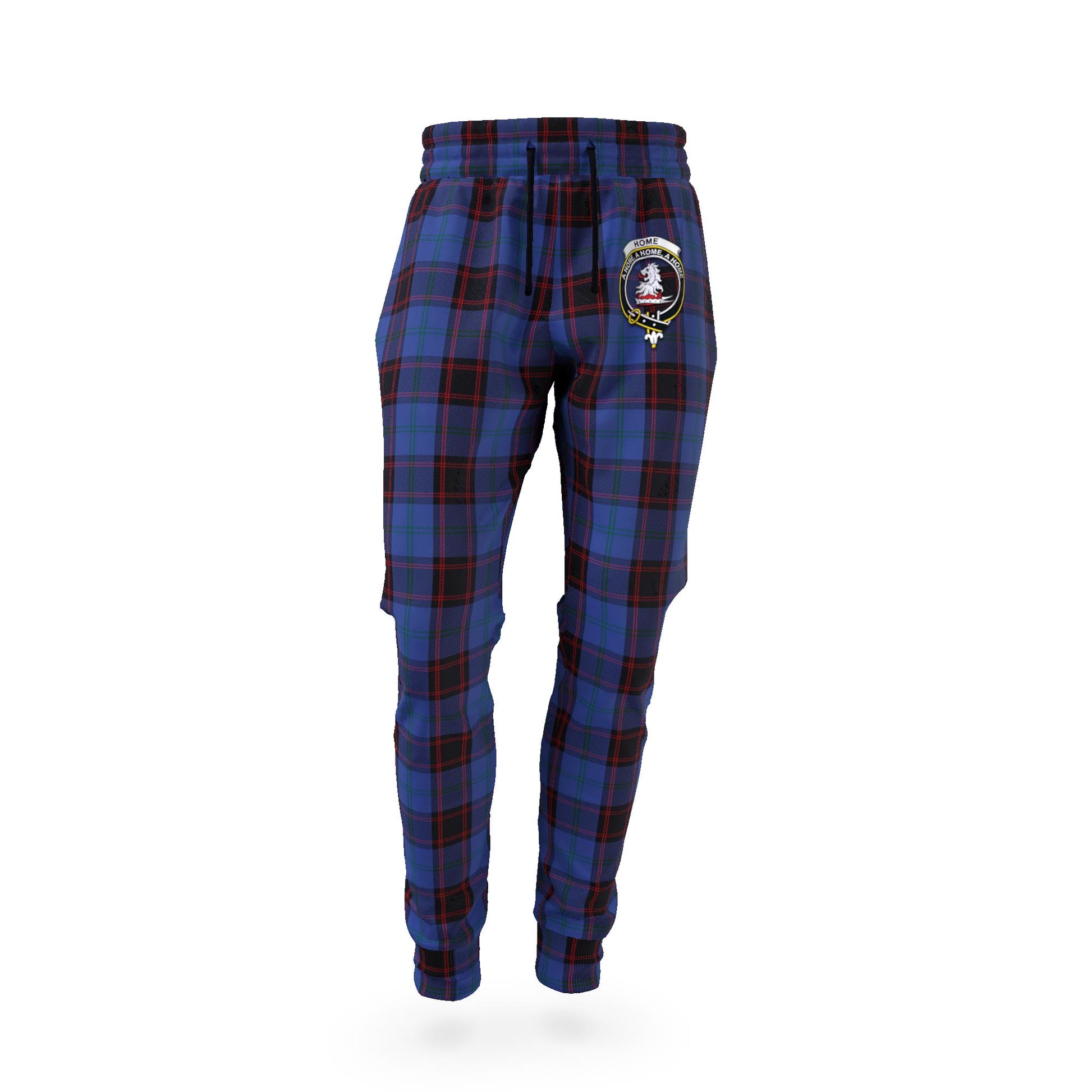 Home (Hume) Tartan Joggers Pants with Family Crest - Tartan Vibes Clothing