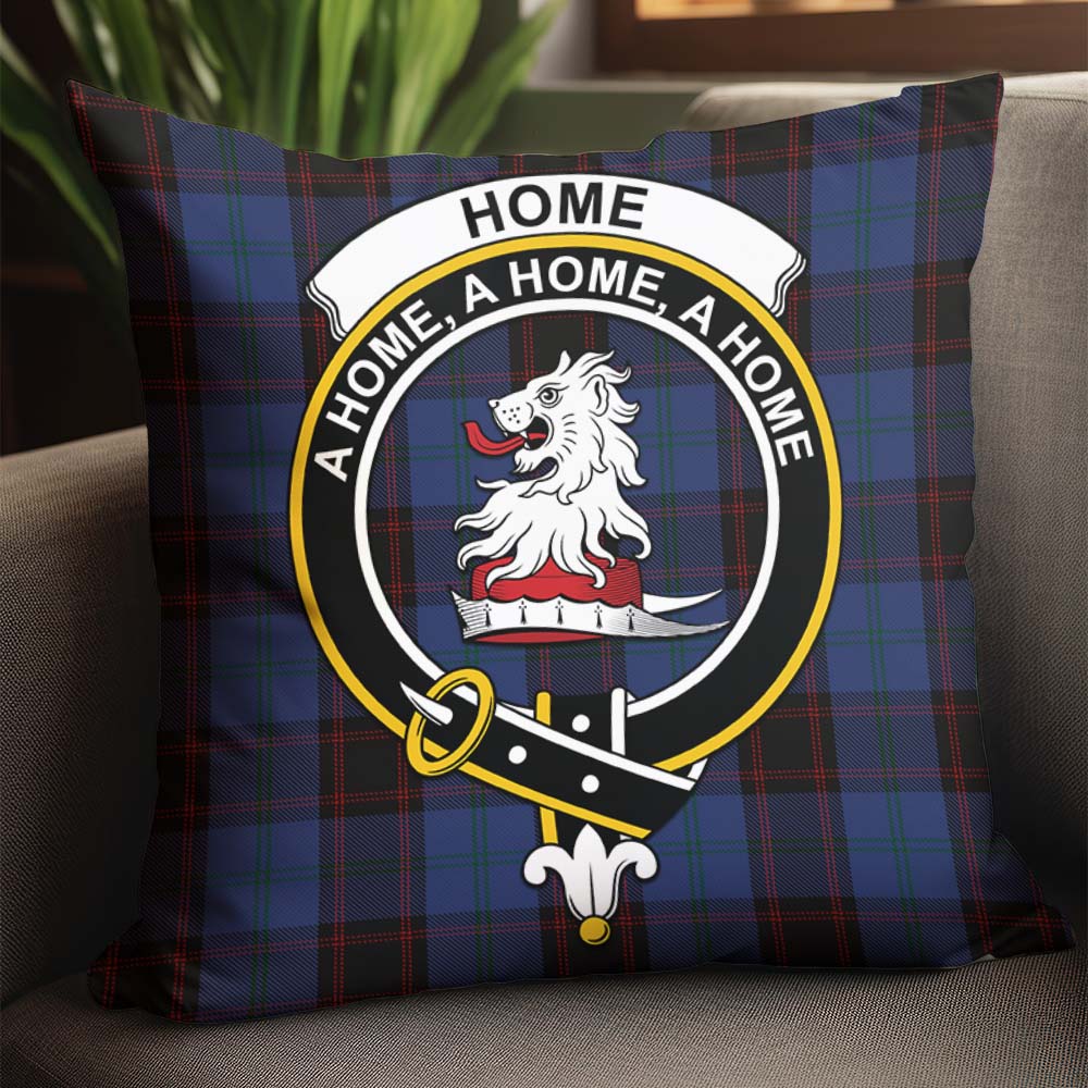 Home (Hume) Tartan Pillow Cover with Family Crest - Tartanvibesclothing