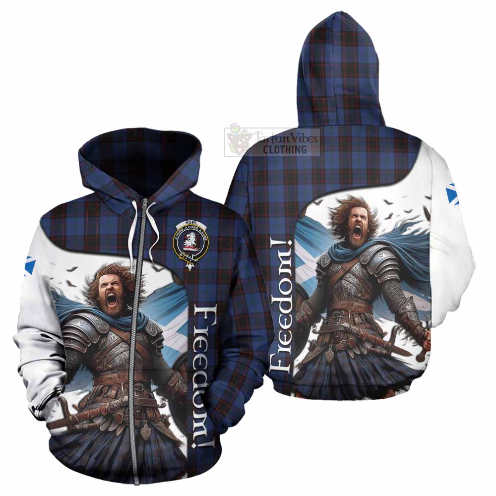 Tartan Vibes Clothing Home (Hume) Crest Tartan Hoodie Inspired by the Freedom of Scottish Warrior