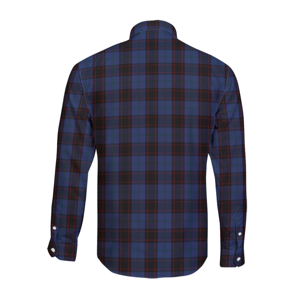 home-hume-tartan-long-sleeve-button-up-shirt-with-family-crest