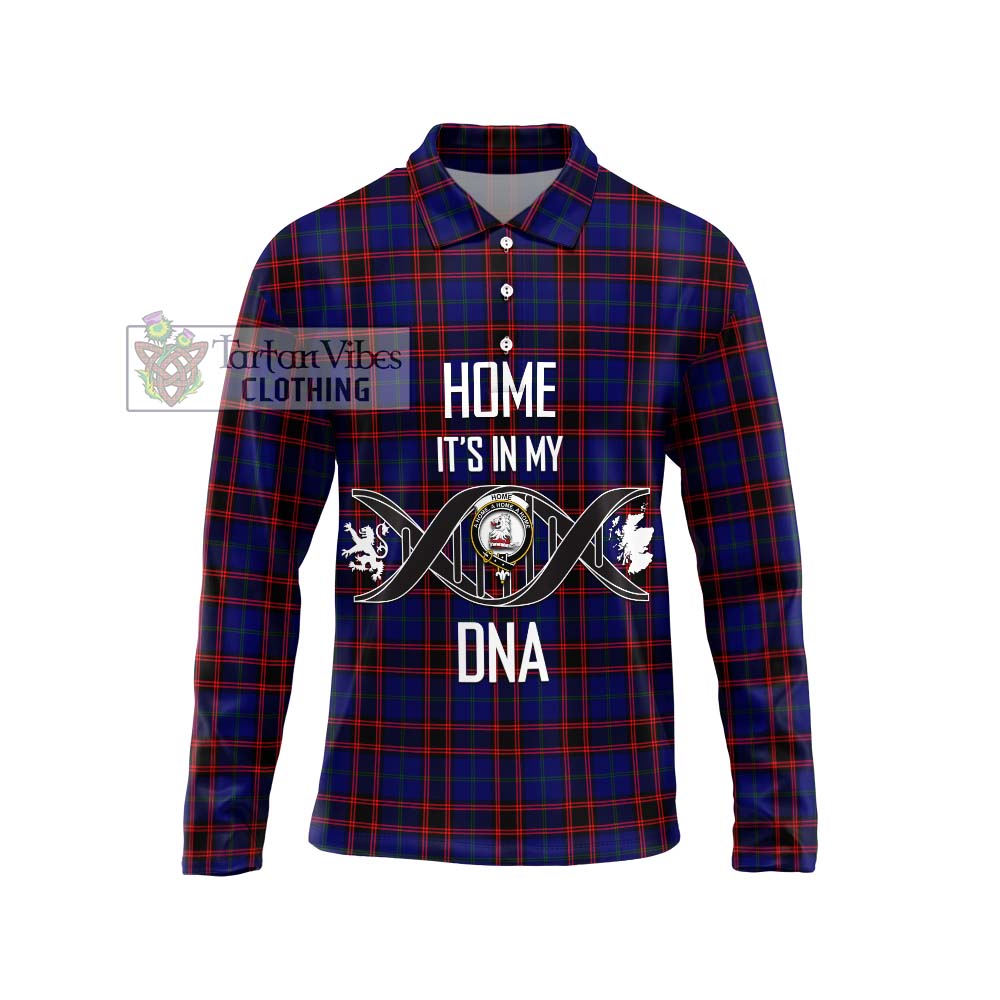 Home Modern Tartan Long Sleeve Polo Shirt with Family Crest DNA In Me Style Unisex - Tartanvibesclothing Shop