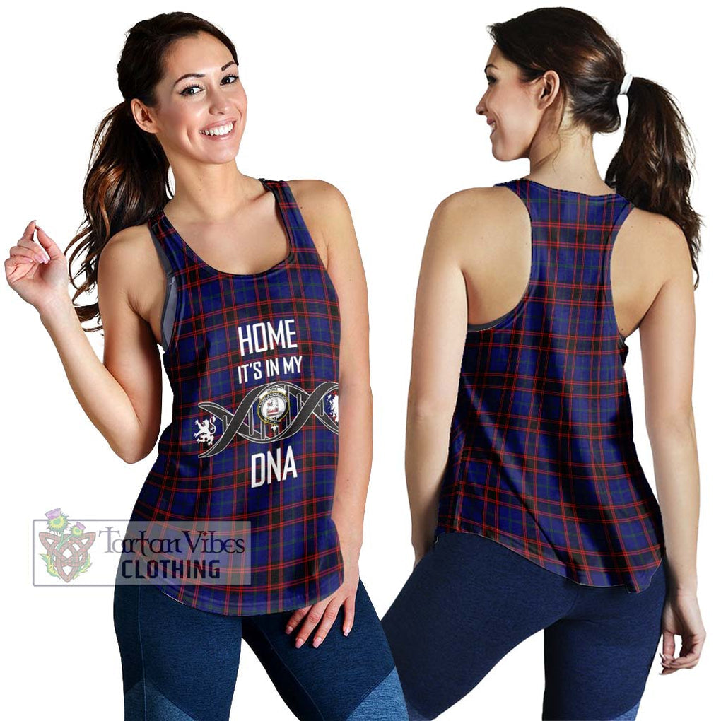 Home Modern Tartan Women's Racerback Tanks with Family Crest DNA In Me Style 4XL - Tartanvibesclothing Shop