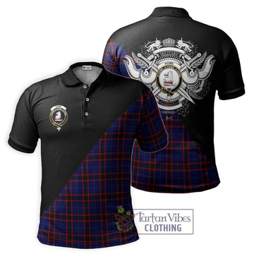 Home Modern Tartan Polo Shirt with Family Crest and Military Logo Style