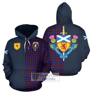 Home Modern Tartan Hoodie Alba with Scottish Lion Royal Arm Half Style