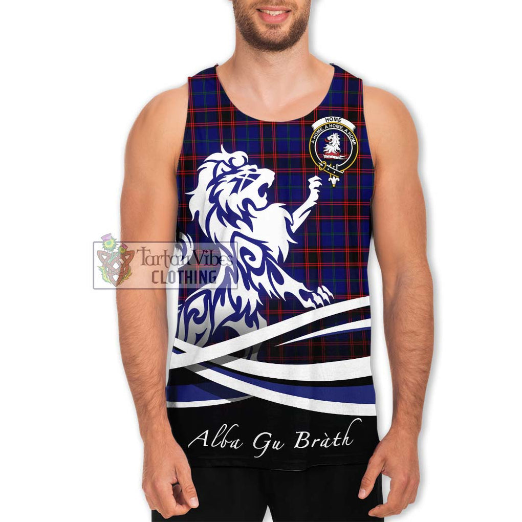 Home Modern Tartan Men's Tank Top with Alba Gu Brath Regal Lion Emblem Men - Tartanvibesclothing Shop