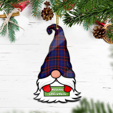 Home Modern Gnome Christmas Ornament with His Tartan Christmas Hat