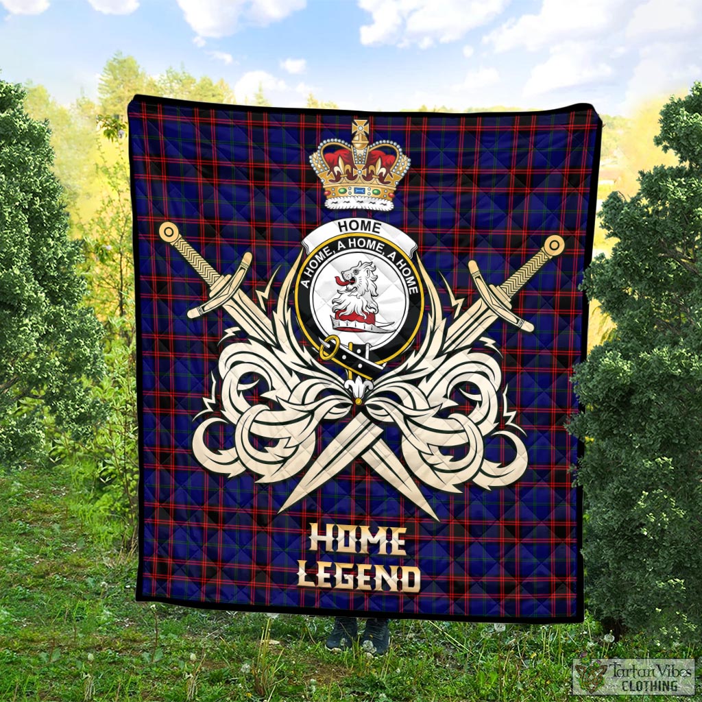 Tartan Vibes Clothing Home Modern Tartan Quilt with Clan Crest and the Golden Sword of Courageous Legacy