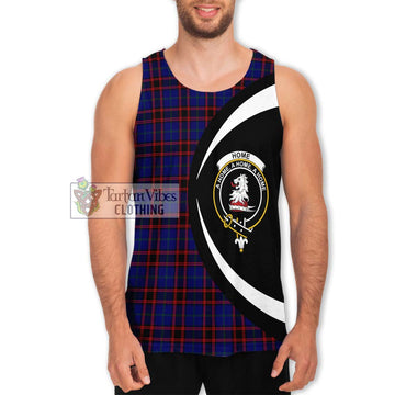 Home Modern Tartan Men's Tank Top with Family Crest Circle Style