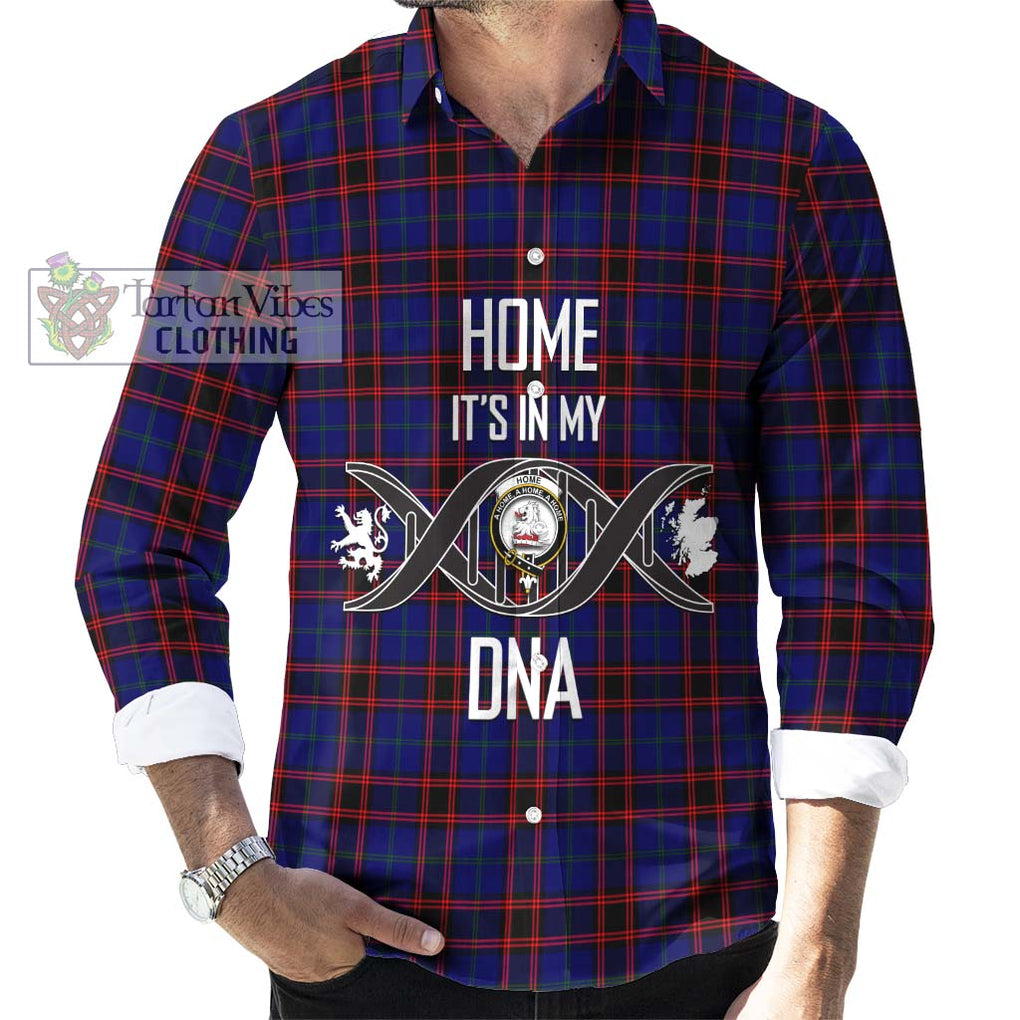 Home Modern Tartan Long Sleeve Button Shirt with Family Crest DNA In Me Style Men's Shirt S - Tartanvibesclothing Shop