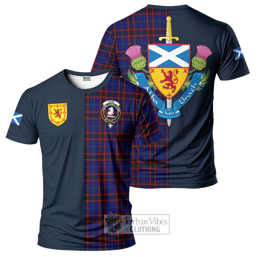 Tartan Vibes Clothing Home Modern Tartan T-Shirt Alba with Scottish Lion Royal Arm Half Style