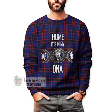 Home Modern Tartan Sweatshirt with Family Crest DNA In Me Style