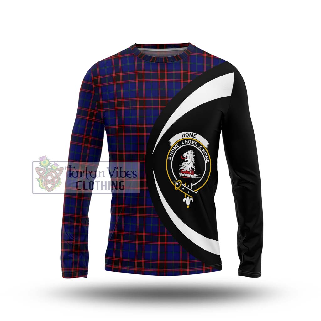 Home Modern Tartan Long Sleeve T-Shirt with Family Crest Circle Style Unisex - Tartan Vibes Clothing