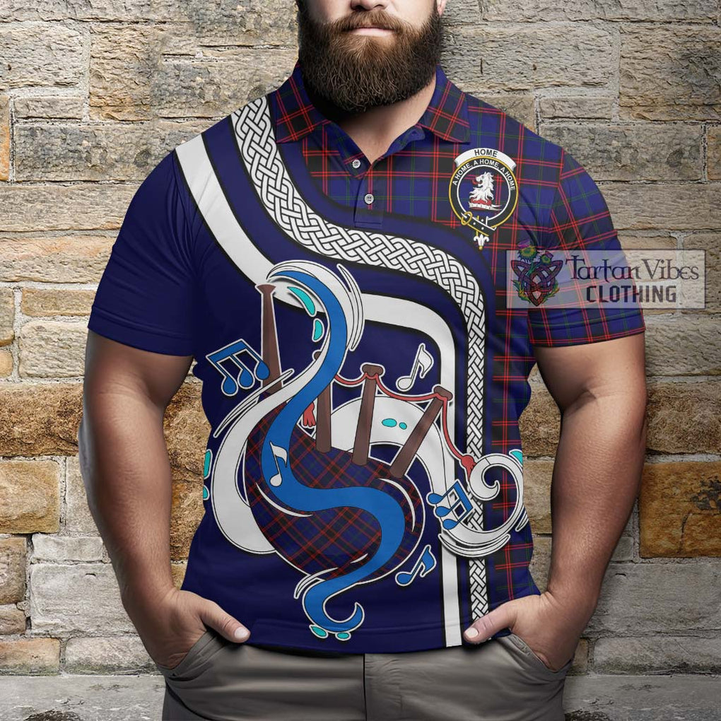 Tartan Vibes Clothing Home Modern Tartan Polo Shirt with Epic Bagpipe Style