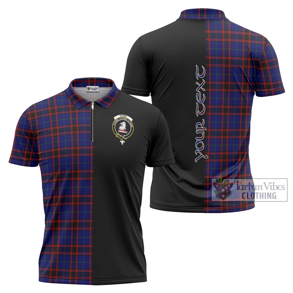 Home Modern Tartan Zipper Polo Shirt with Family Crest and Half Of Me Style Unisex - Tartanvibesclothing Shop