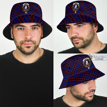 Home Modern Tartan Bucket Hat with Family Crest