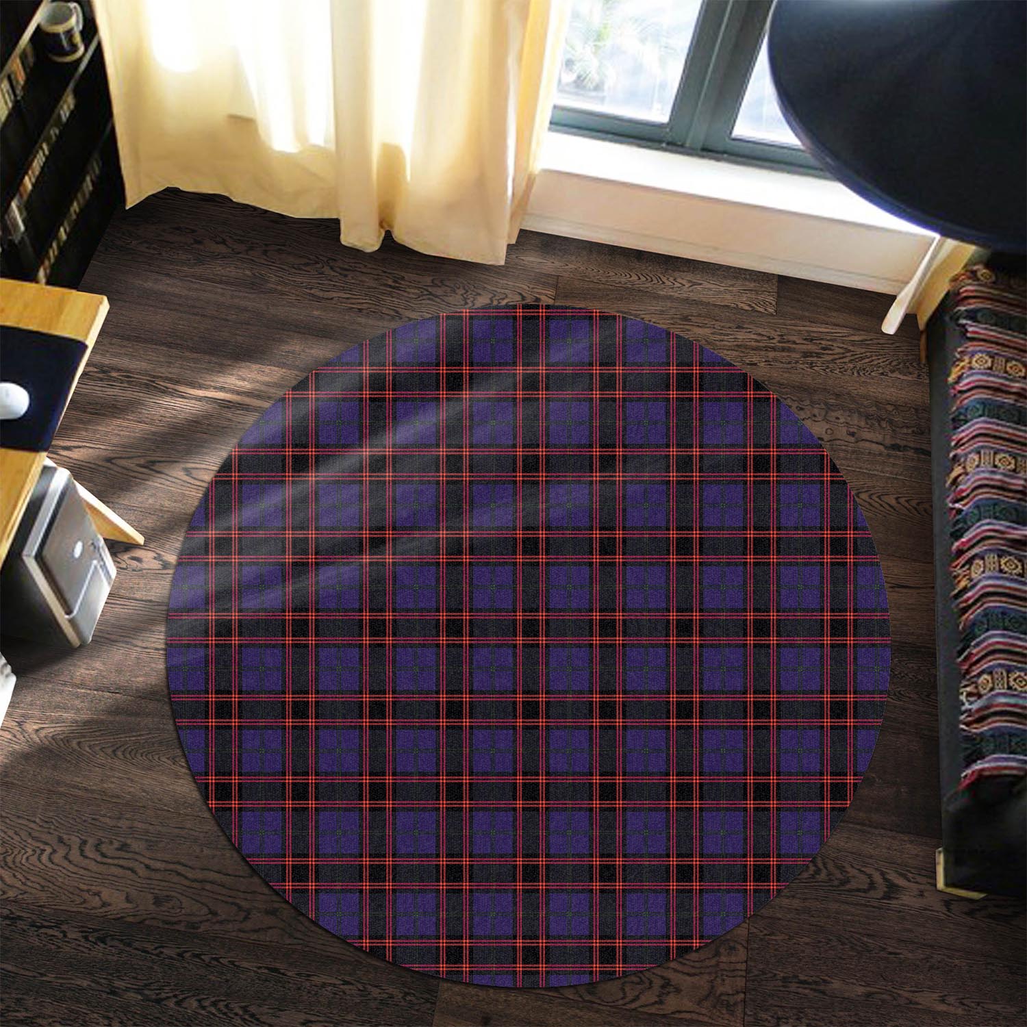 home-modern-tartan-round-rug