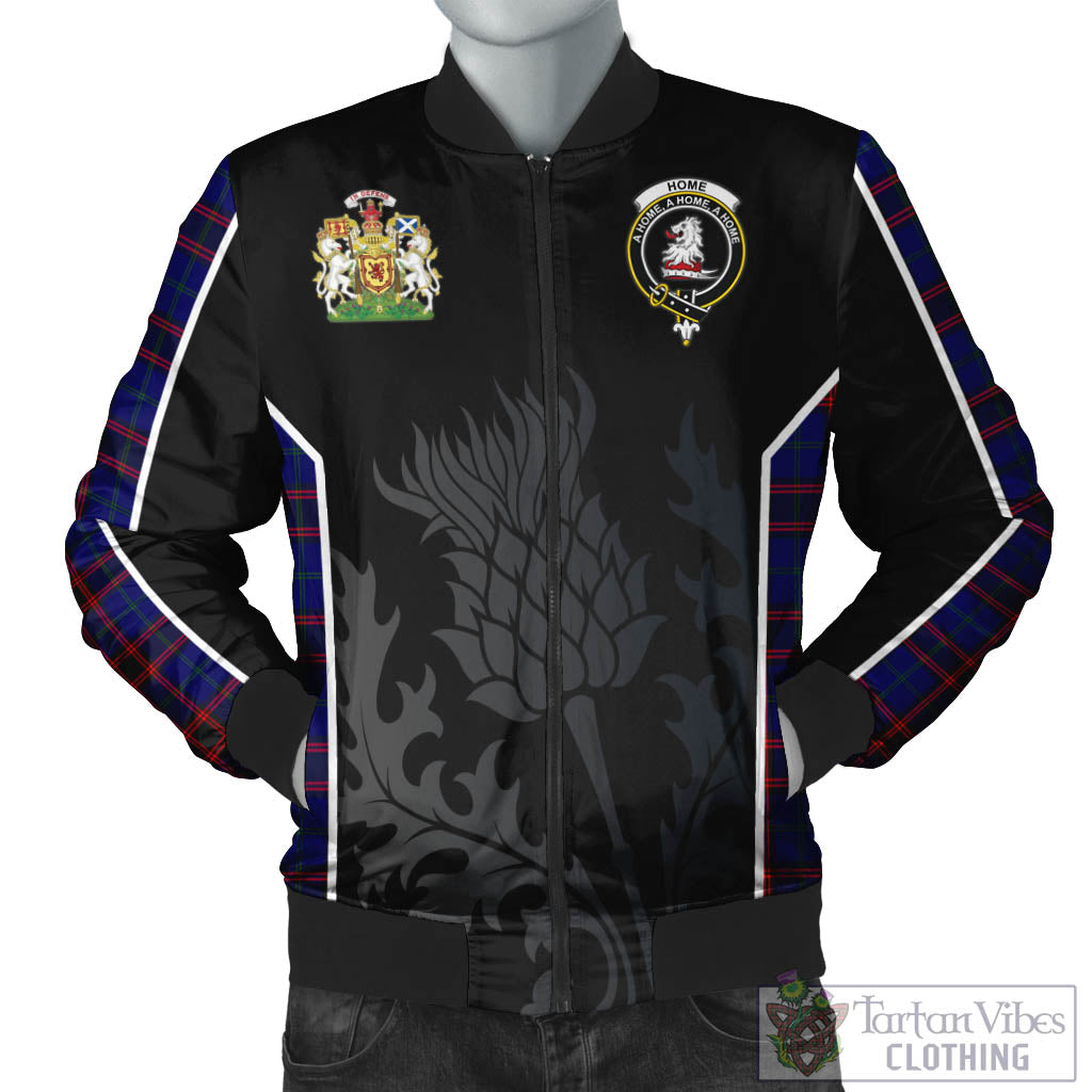 Tartan Vibes Clothing Home Modern Tartan Bomber Jacket with Family Crest and Scottish Thistle Vibes Sport Style