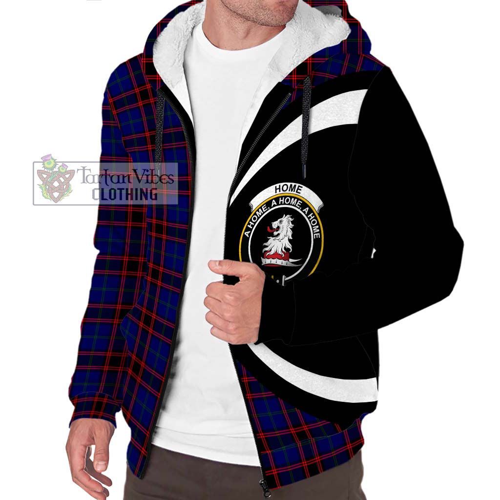 Home Modern Tartan Sherpa Hoodie with Family Crest Circle Style Unisex S - Tartan Vibes Clothing