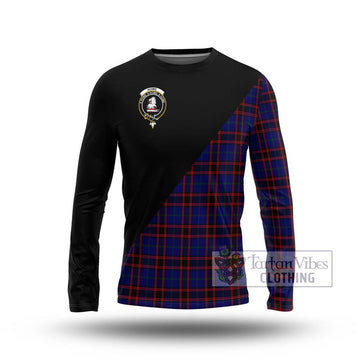 Home Modern Tartan Long Sleeve T-Shirt with Family Crest and Military Logo Style