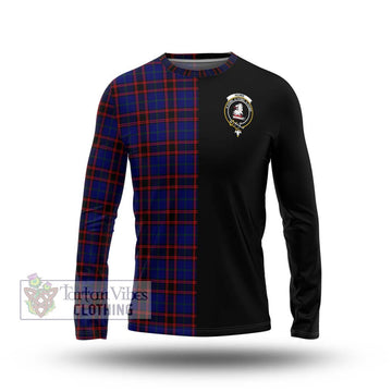 Home Modern Tartan Long Sleeve T-Shirt with Family Crest and Half Of Me Style