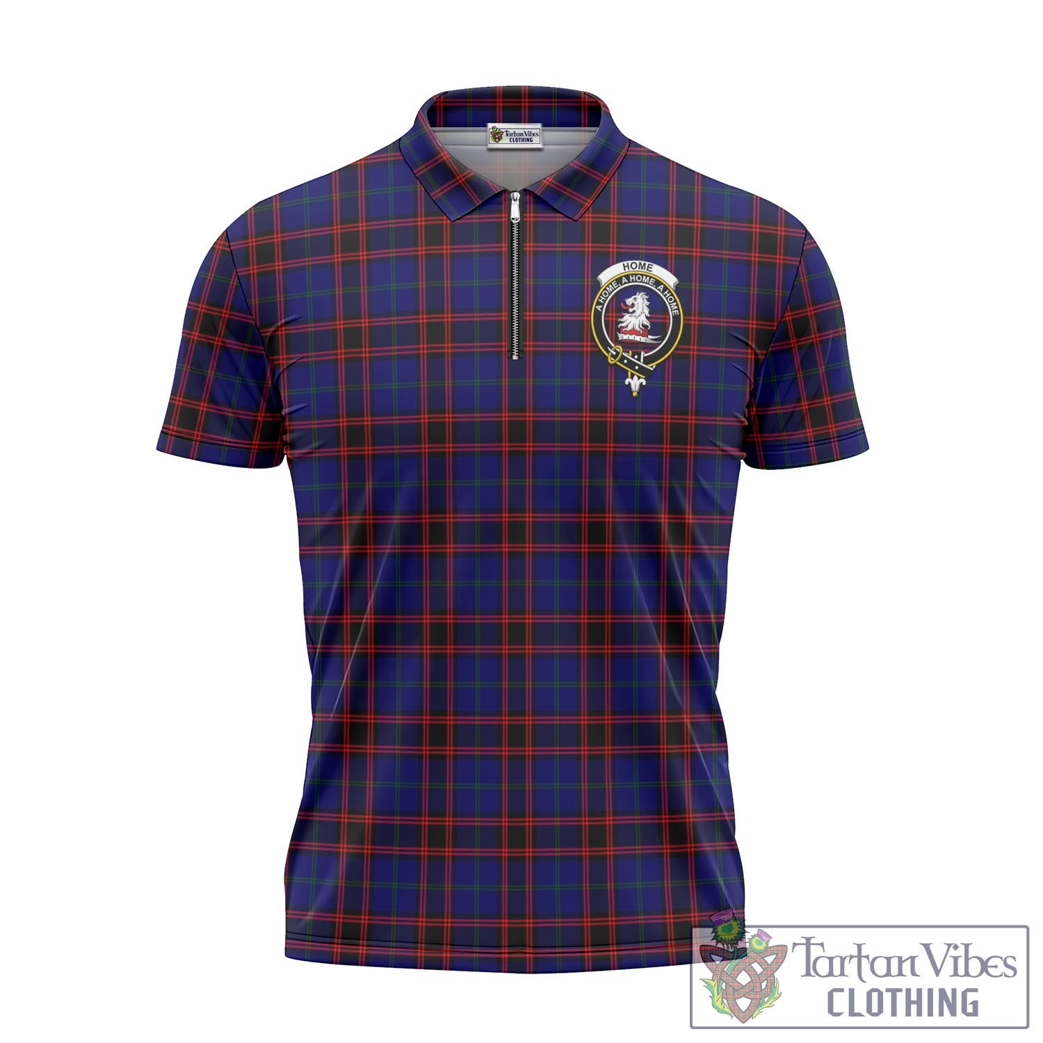 Tartan Vibes Clothing Home Modern Tartan Zipper Polo Shirt with Family Crest