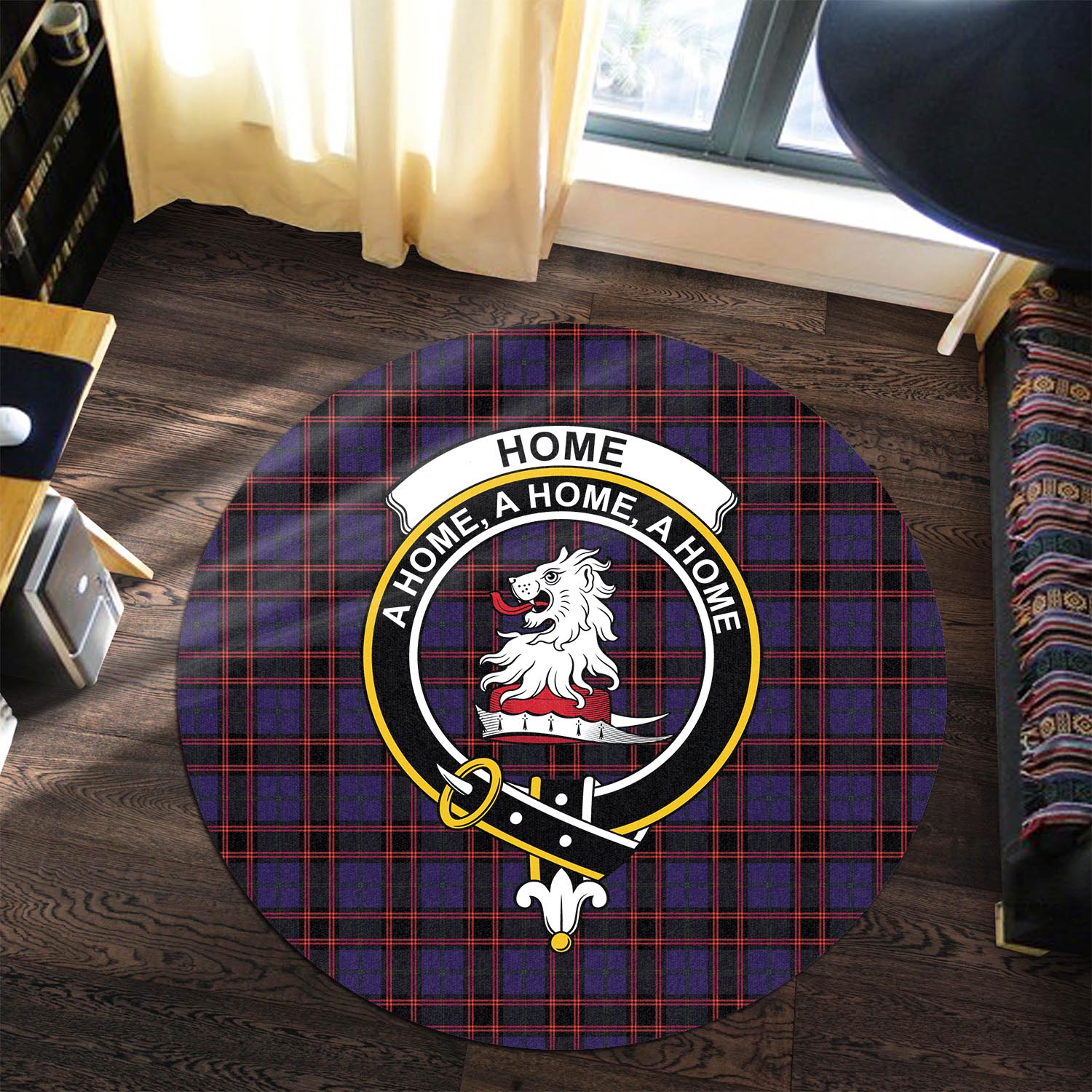 home-modern-tartan-round-rug-with-family-crest