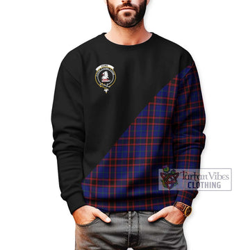 Home Modern Tartan Sweatshirt with Family Crest and Military Logo Style