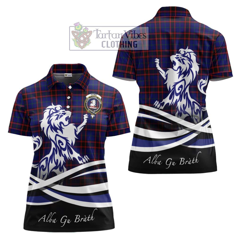 Home Modern Tartan Women's Polo Shirt with Alba Gu Brath Regal Lion Emblem Women - Tartanvibesclothing Shop