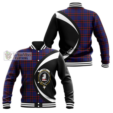 Home Modern Tartan Baseball Jacket with Family Crest Circle Style