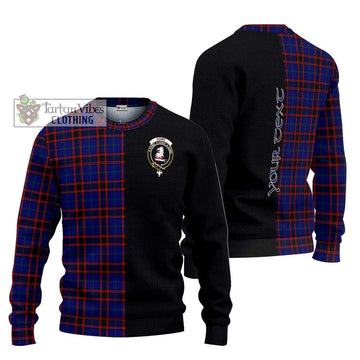 Home Modern Tartan Ugly Sweater with Family Crest and Half Of Me Style