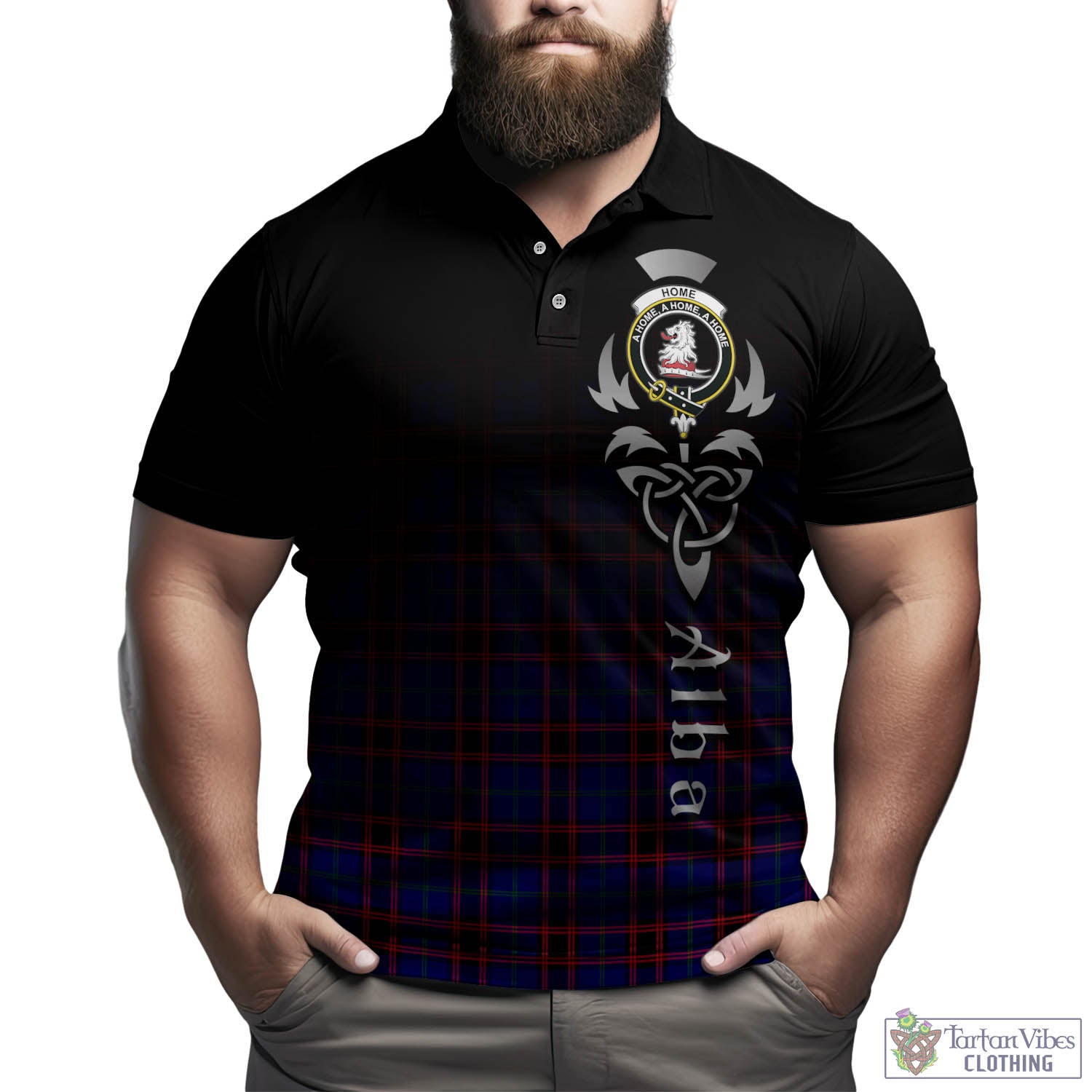 Tartan Vibes Clothing Home Modern Tartan Polo Shirt Featuring Alba Gu Brath Family Crest Celtic Inspired