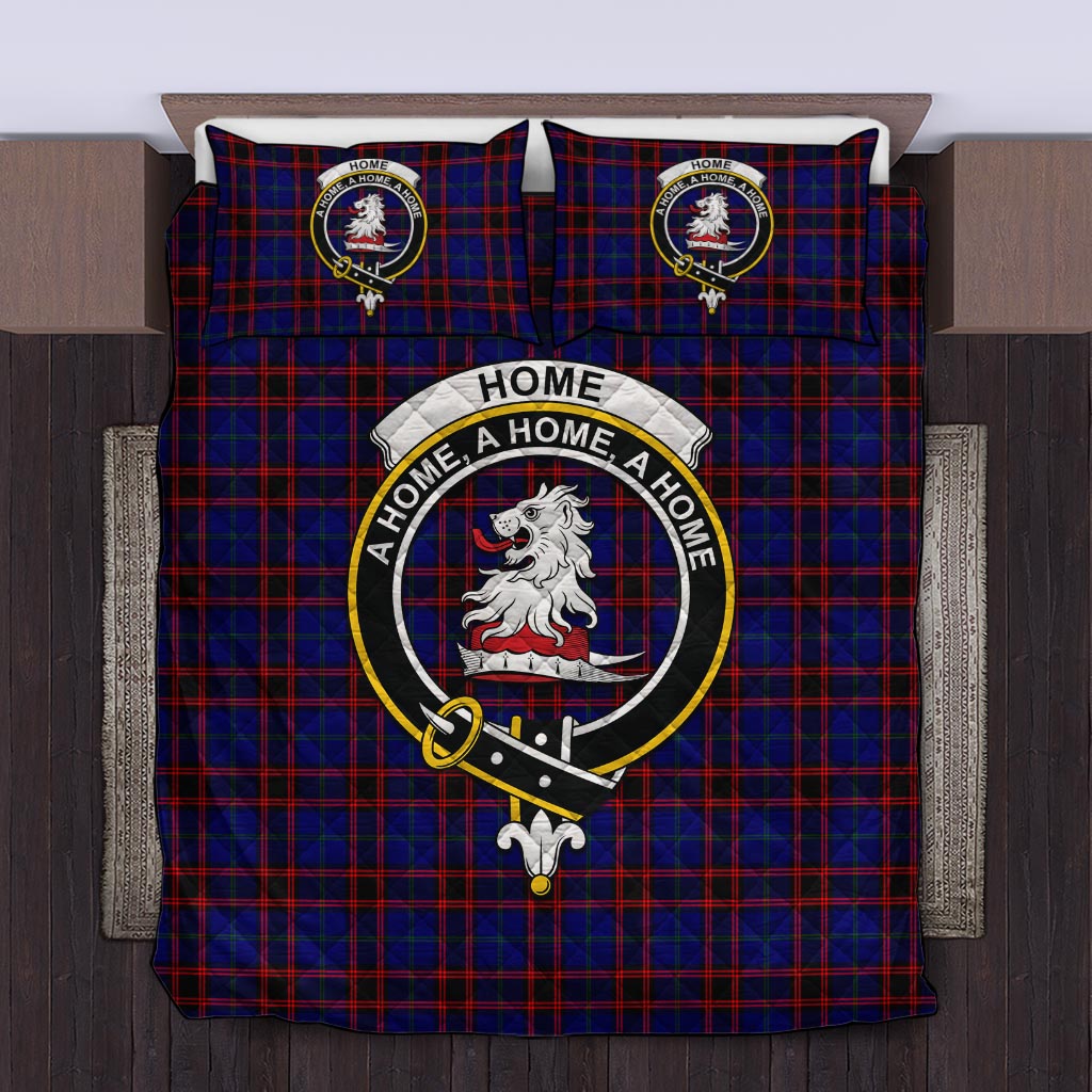 Home Modern Tartan Quilt Bed Set with Family Crest Twin - Tartan Vibes Clothing