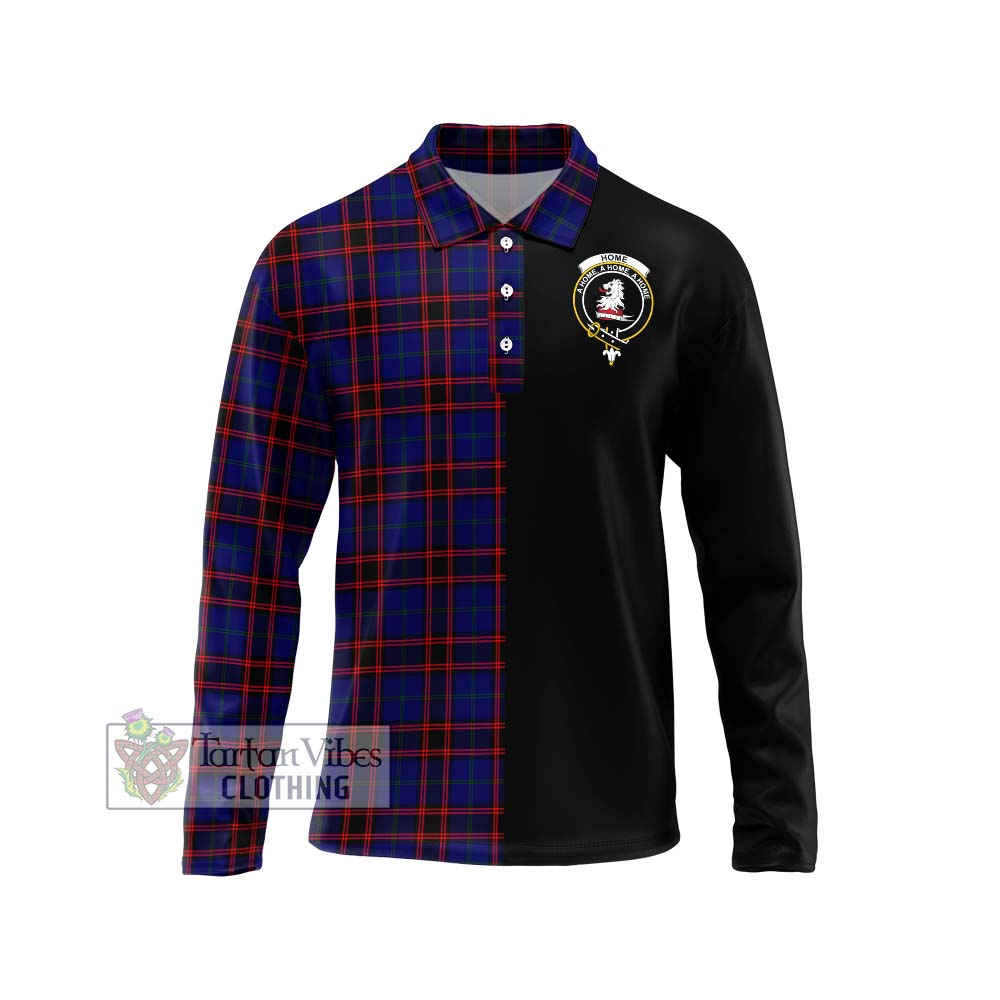 Home Modern Tartan Long Sleeve Polo Shirt with Family Crest and Half Of Me Style Unisex - Tartanvibesclothing Shop