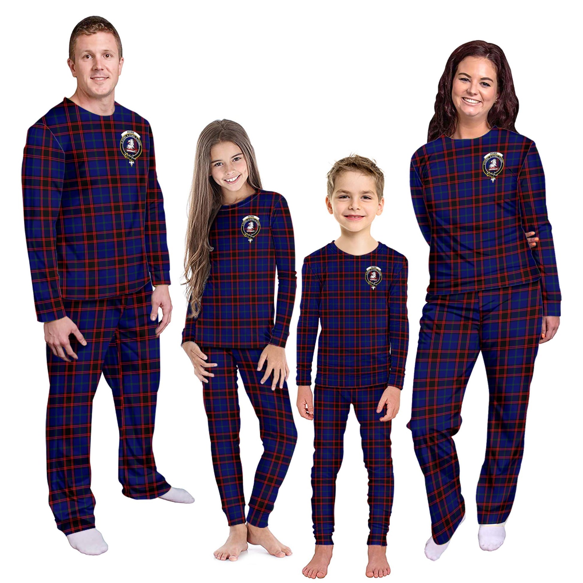 Home Modern Tartan Pajamas Family Set with Family Crest Kid - Tartan Vibes Clothing