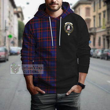 Home Modern Tartan Hoodie with Family Crest and Half Of Me Style