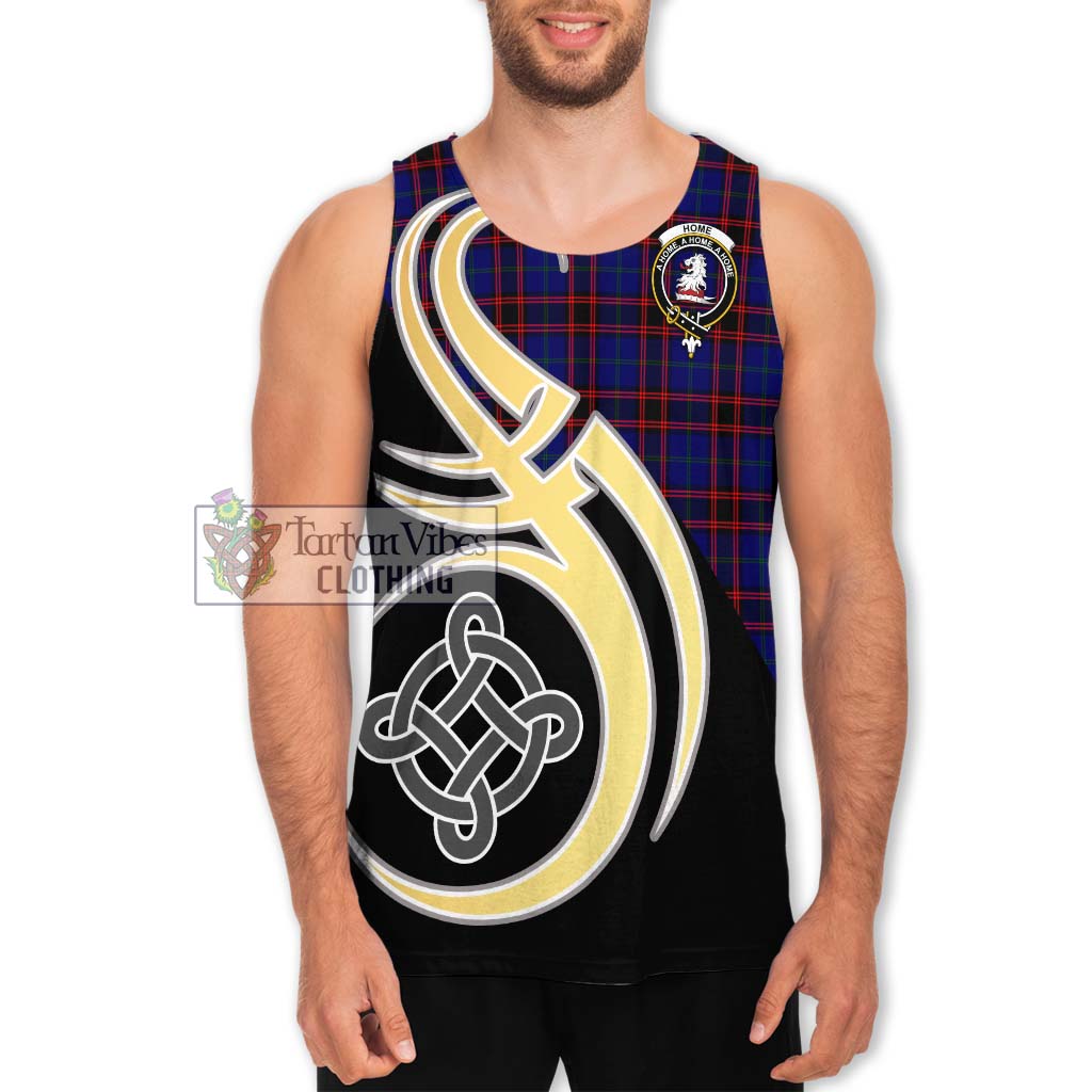 Home Modern Tartan Men's Tank Top with Family Crest and Celtic Symbol Style Men - Tartan Vibes Clothing