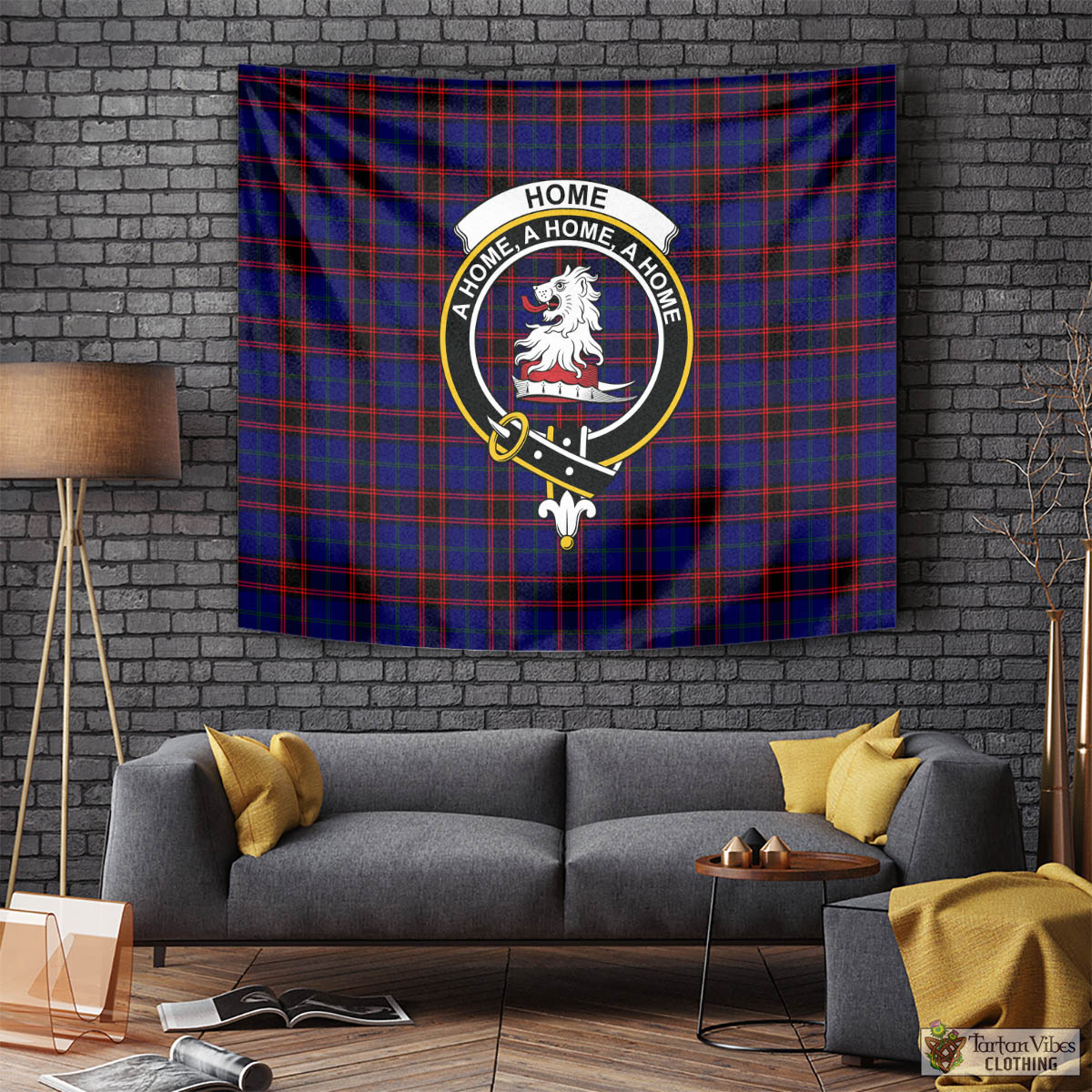 Tartan Vibes Clothing Home Modern Tartan Tapestry Wall Hanging and Home Decor for Room with Family Crest