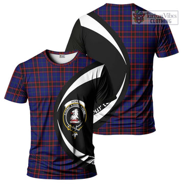 Home Modern Tartan T-Shirt with Family Crest Circle Style