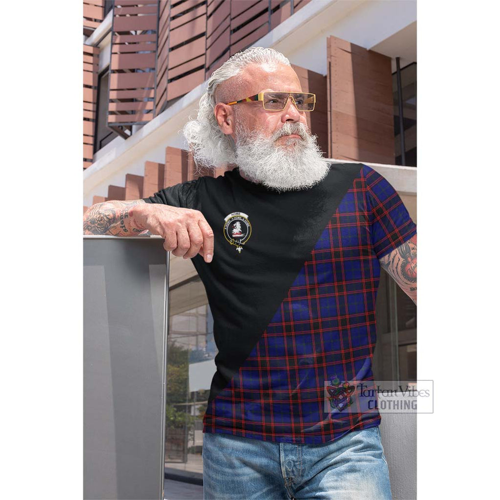 Tartan Vibes Clothing Home Modern Tartan Cotton T-shirt with Family Crest and Military Logo Style