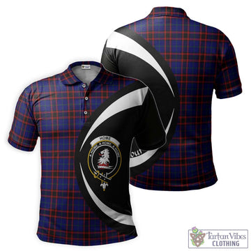 Home Modern Tartan Men's Polo Shirt with Family Crest Circle Style