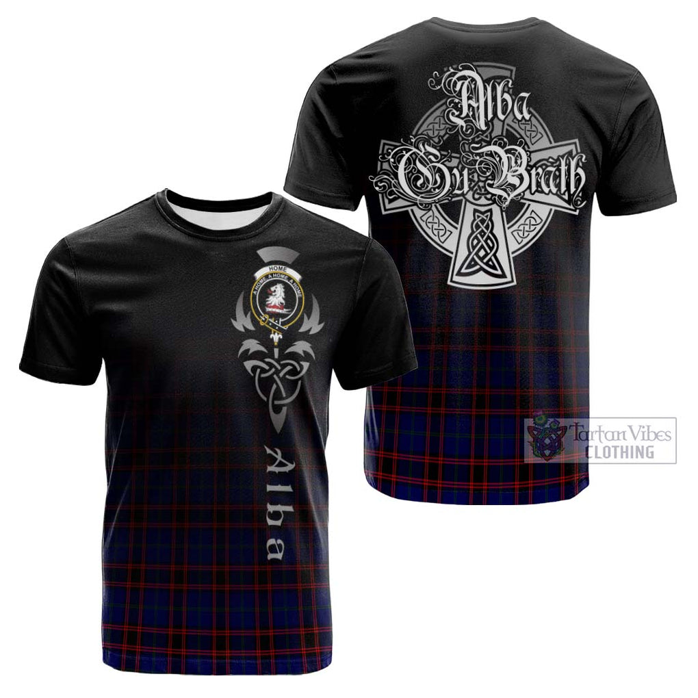 Tartan Vibes Clothing Home Modern Tartan Cotton T-shirt Featuring Alba Gu Brath Family Crest Celtic Inspired