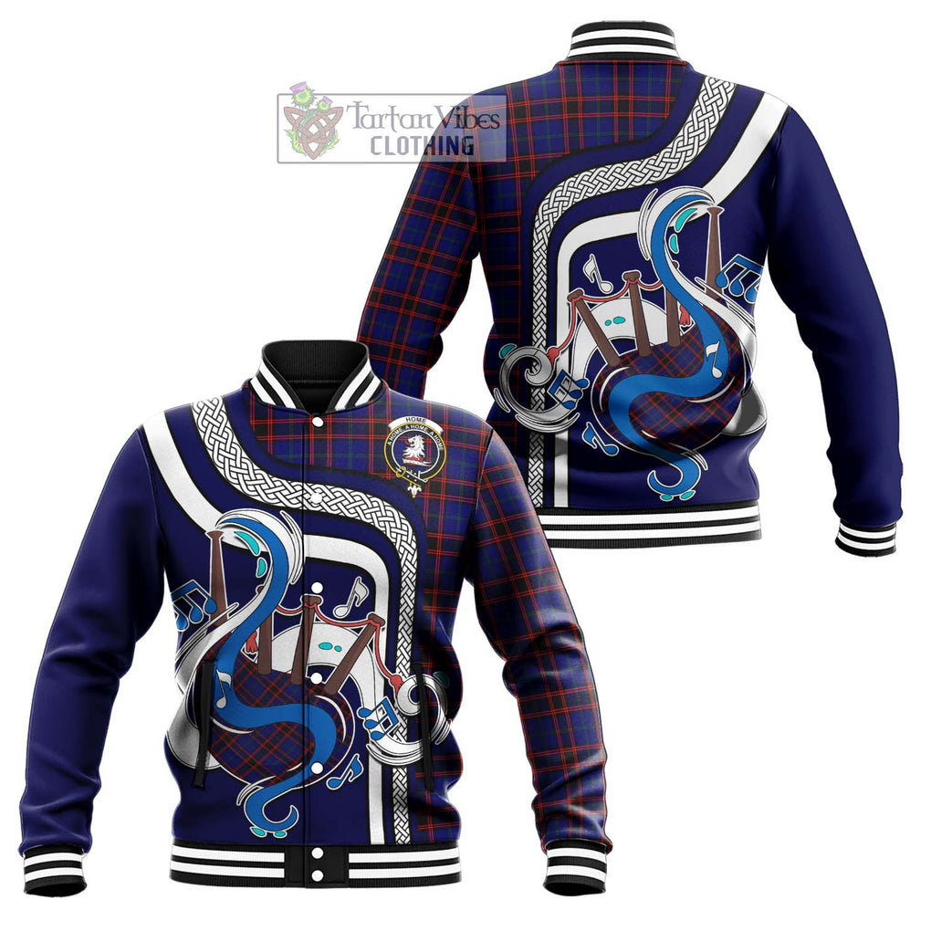 Tartan Vibes Clothing Home Modern Tartan Baseball Jacket with Epic Bagpipe Style