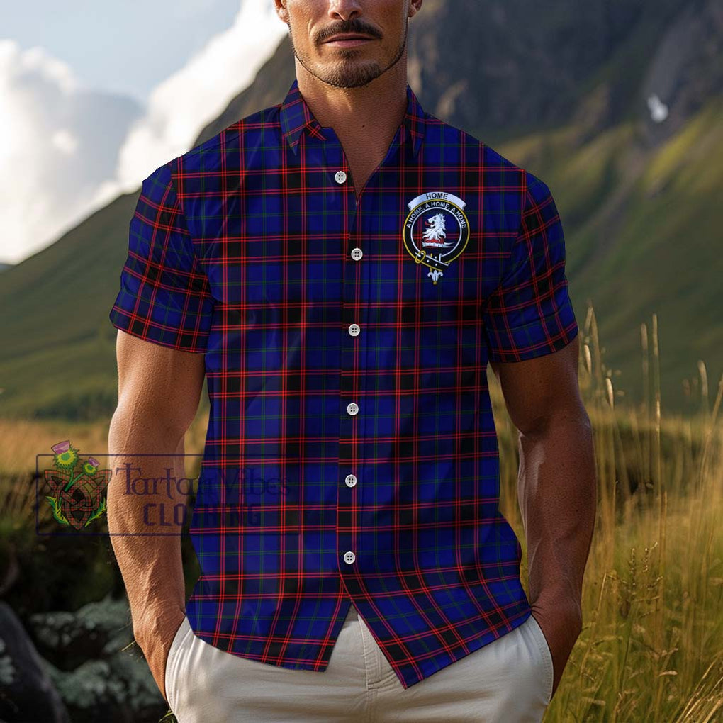 Home Modern Tartan Cotton Hawaiian Shirt with Family Crest Adult - Tartan Vibes Clothing