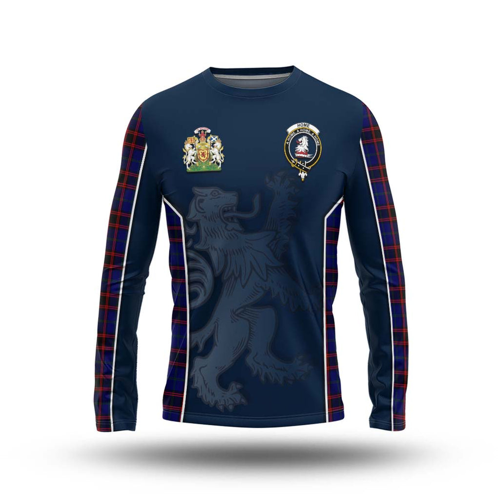 Home Modern Tartan Long Sleeve T-Shirt with Family Crest and Lion Rampant Vibes Sport Style Unisex - Tartan Vibes Clothing