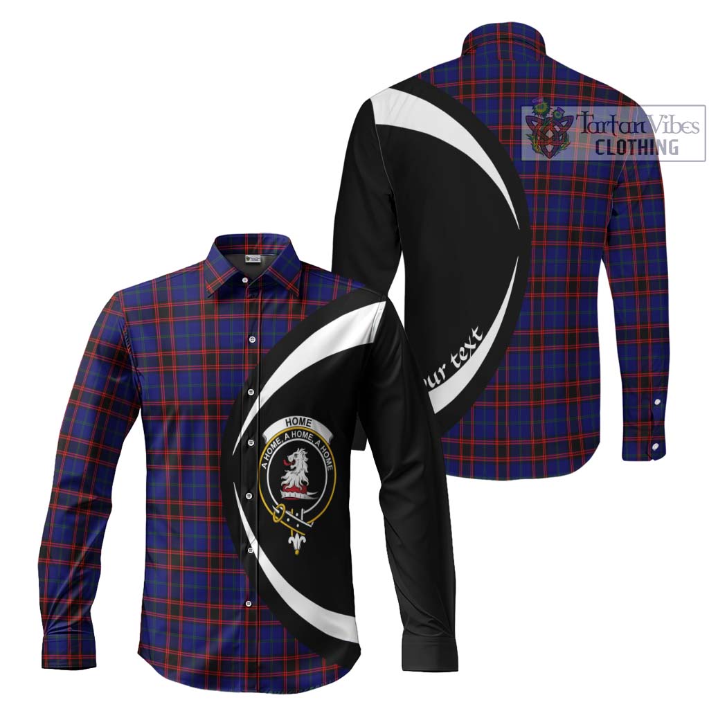 Home Modern Tartan Long Sleeve Button Up with Family Crest Circle Style Men's Shirt S - Tartan Vibes Clothing