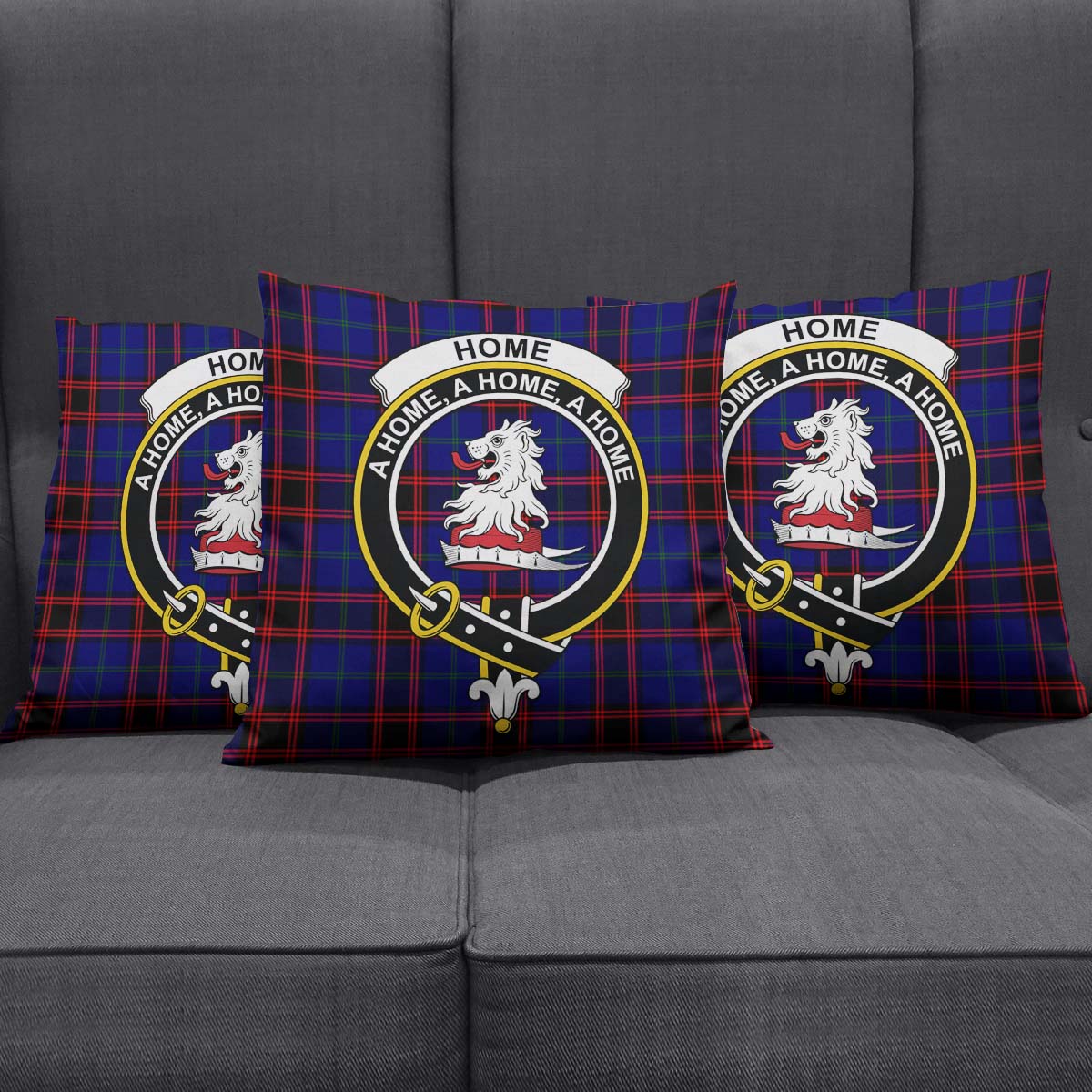 Home Modern Tartan Pillow Cover with Family Crest Square Pillow Cover - Tartanvibesclothing