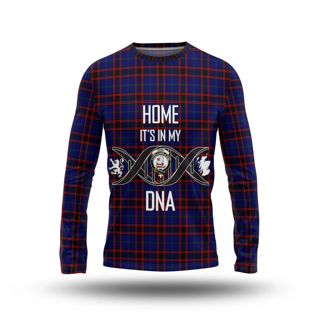 Home Modern Tartan Long Sleeve T-Shirt with Family Crest DNA In Me Style Unisex - Tartanvibesclothing Shop